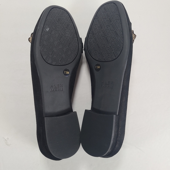 Alex Marie Black Suede Moccasin Flats Women's Size 7.5 - Picture 11 of 11